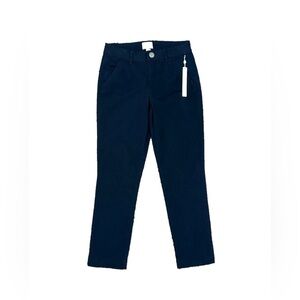 Nordstrom Caslon Women’s Chino Navy Stretch Mid Rise Straight Leg Pants